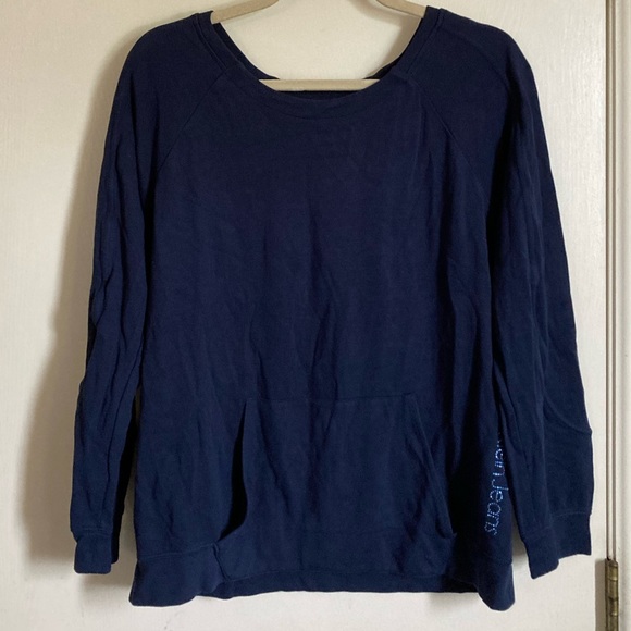 🌞Calvin Klein Navy Beaded Detail on Lower Left Side Long Sleeve Shirt#Gr - Picture 5 of 10